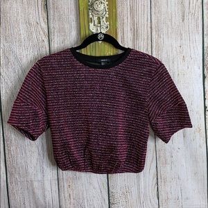Multi color glitter crop top. Forever 21